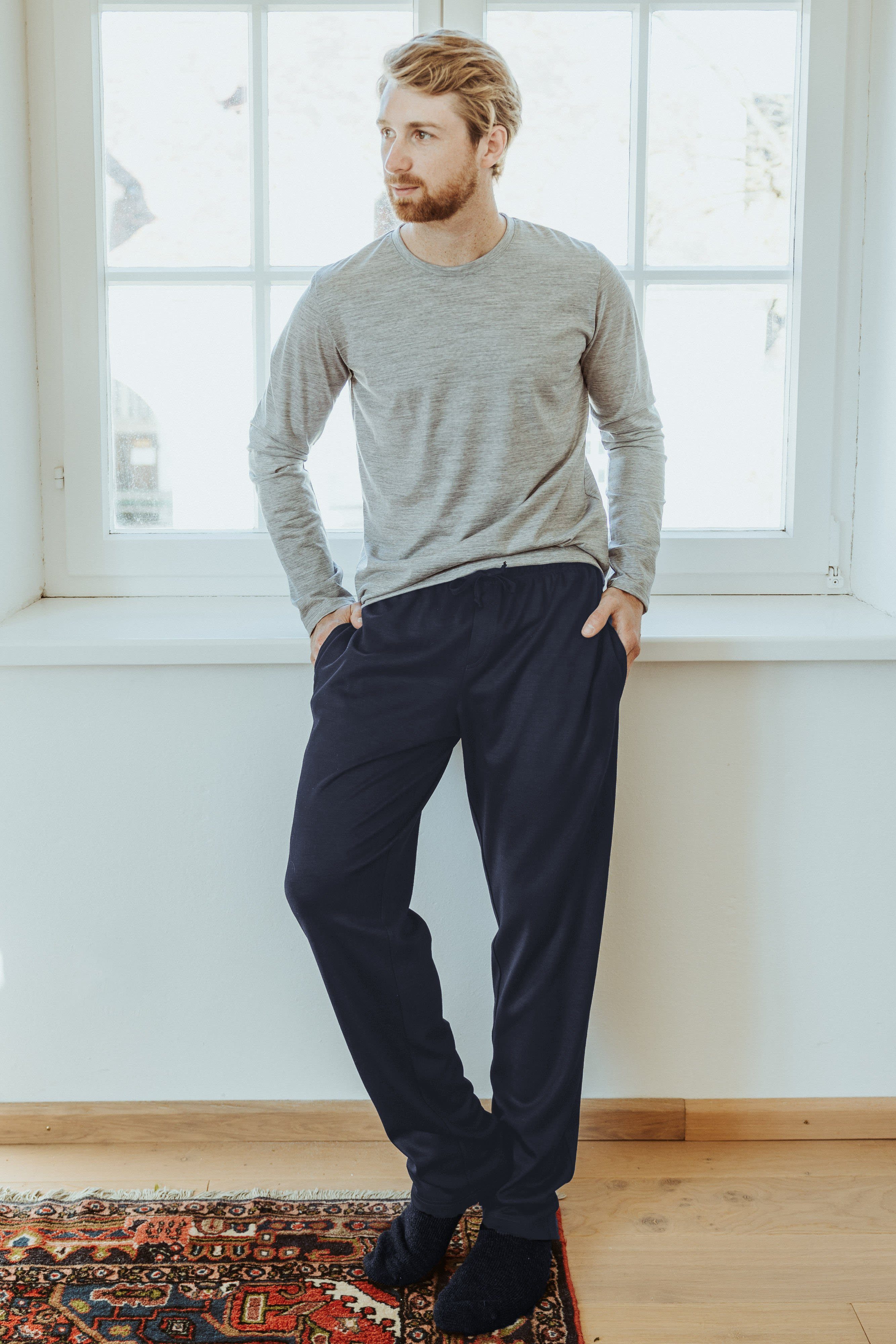 Kaipara - Merino Sportswear Jogginghose URBAN Merino Jogginghose Herren 270 (1-tlg) aus reiner Merinowolle Made in Germany