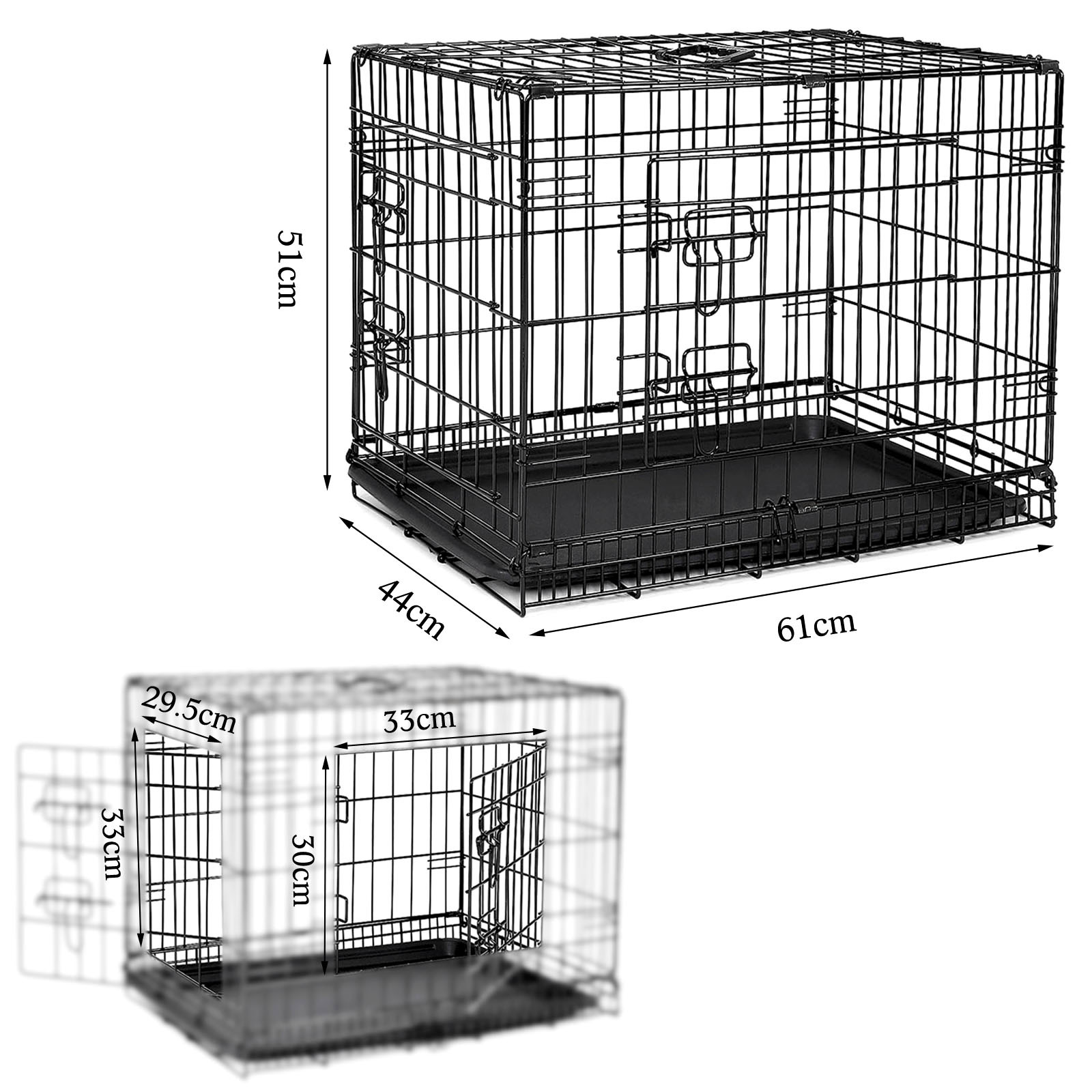 Lionto Transportboxen & Gitterboxen Lionto Hundetransportkäfig Tiertransportbox Hundebox Größe (S) 45x31x36 cm M