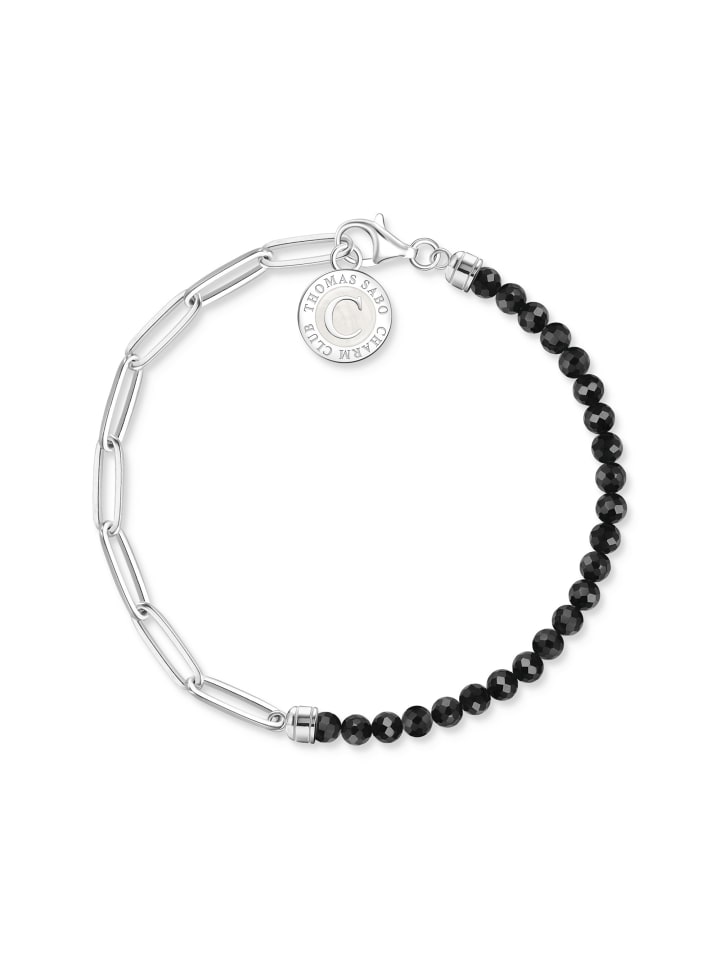 Thomas Sabo Armband in silber, schwarz, weiß günstig kaufen 15 cm