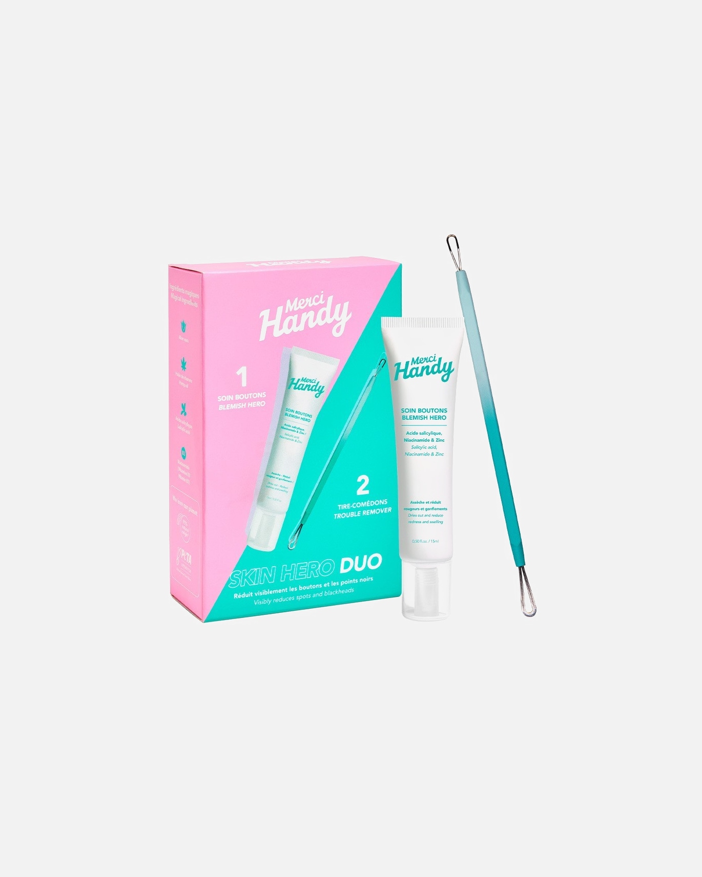 Dziękuję Handy Skin Hero Duo: preparat punktowy i ekstraktor zaskórników