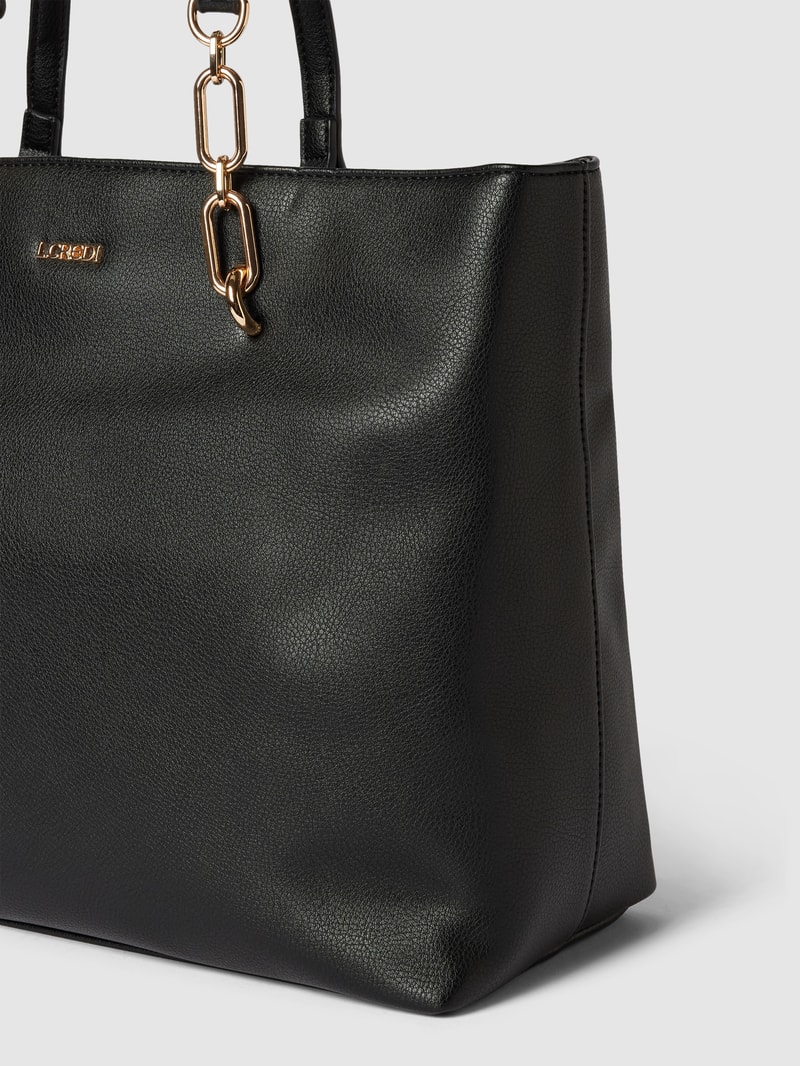 Handtasche mit langen Henkeln Modell 'Kate' in schwarz
