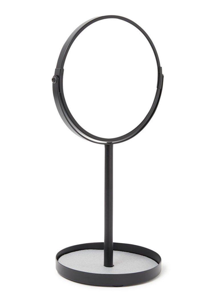Miroir de maquillage Yamazaki Tower avec étagère de rangement, grossissement x3, 33 x 14 cm