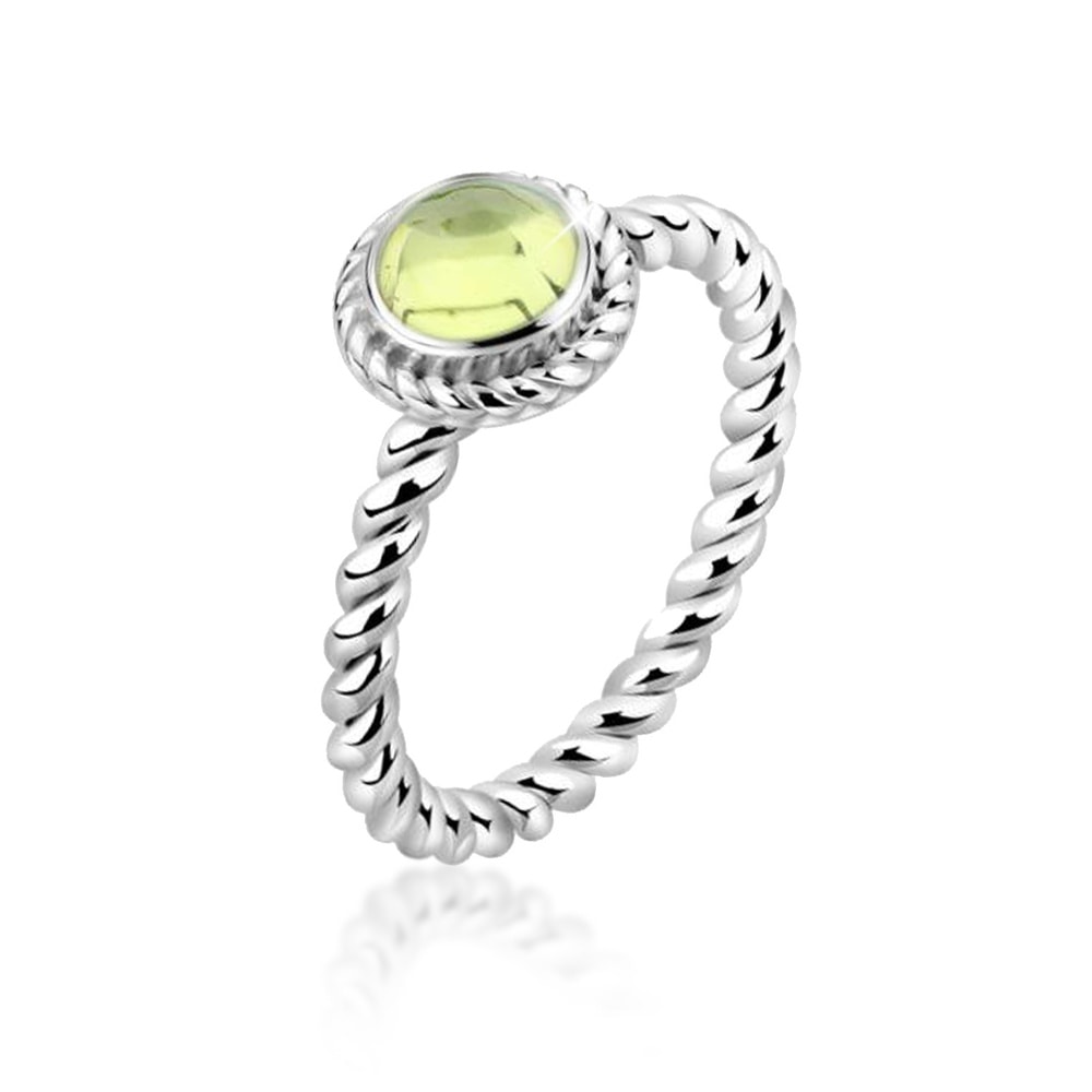 Nenalina Nenalina Bague Peridot Geburtsstein August Boho Oxid 925 Silber Bague