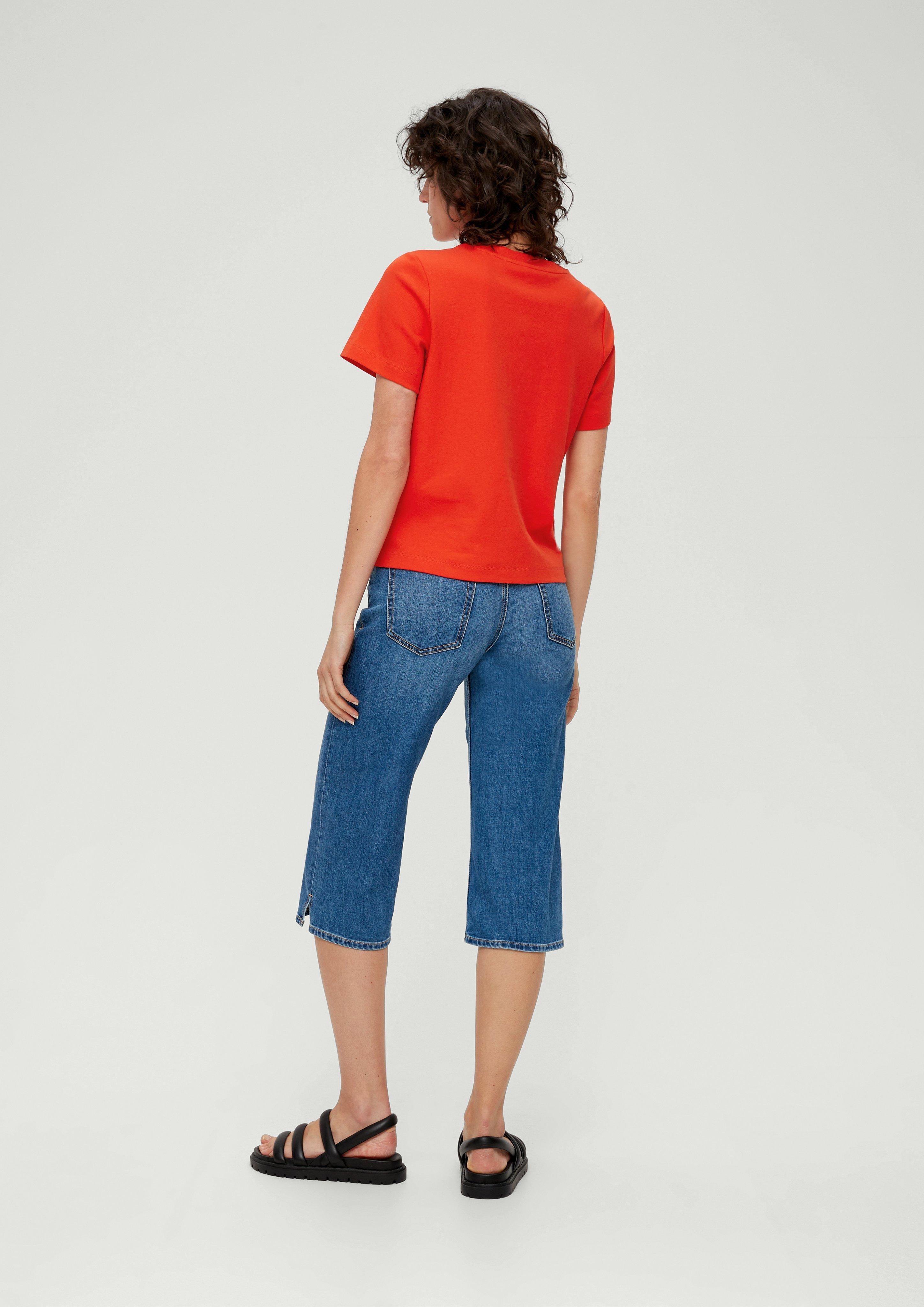 Leicht verkürztes Baumwollshirt  2132906-2550