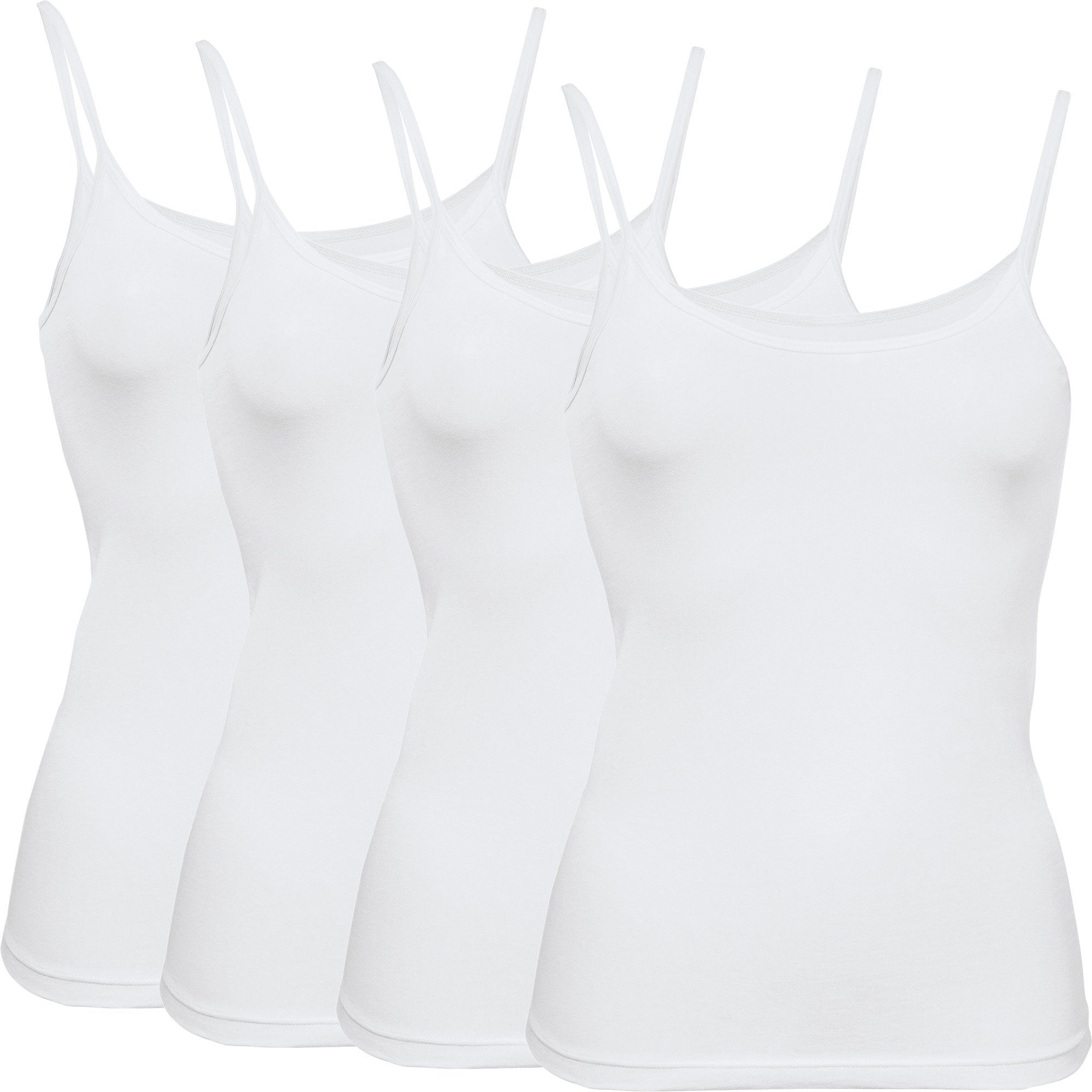 Erwin Müller Unterhemd Damen-Unterhemd 4er-Pack Single-Jersey Uni