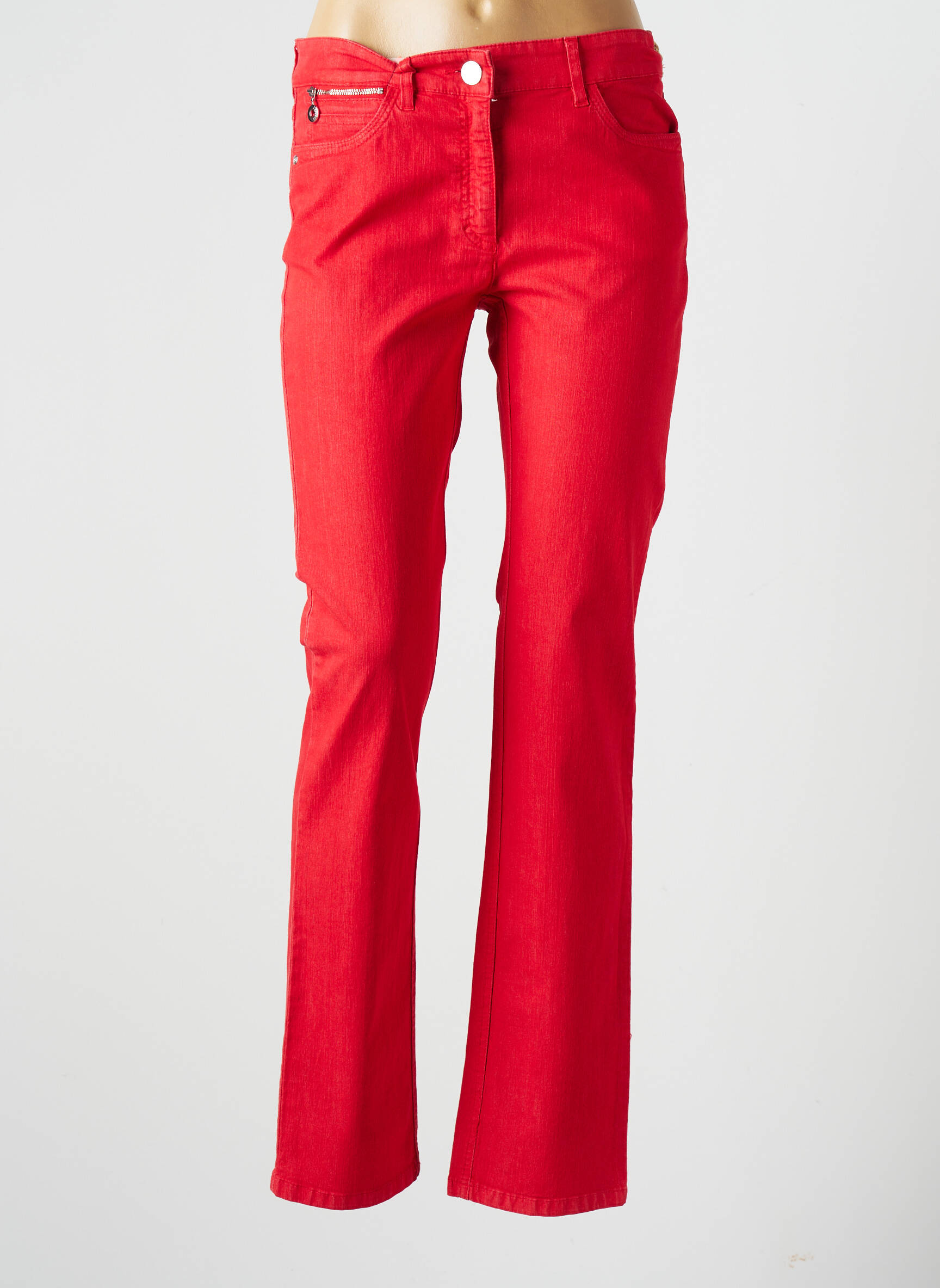 Zerres Jeans Coupe Slim Femme couleur rouge