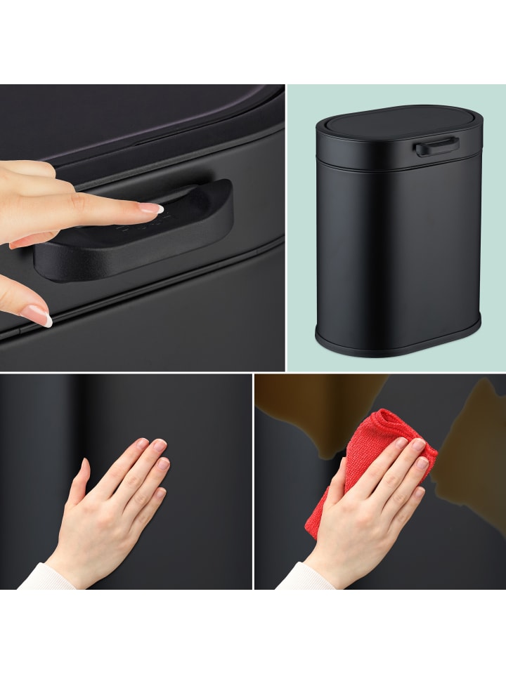 relaxdays Mülleimer in Schwarz - 5 Liter günstig kaufen onesize