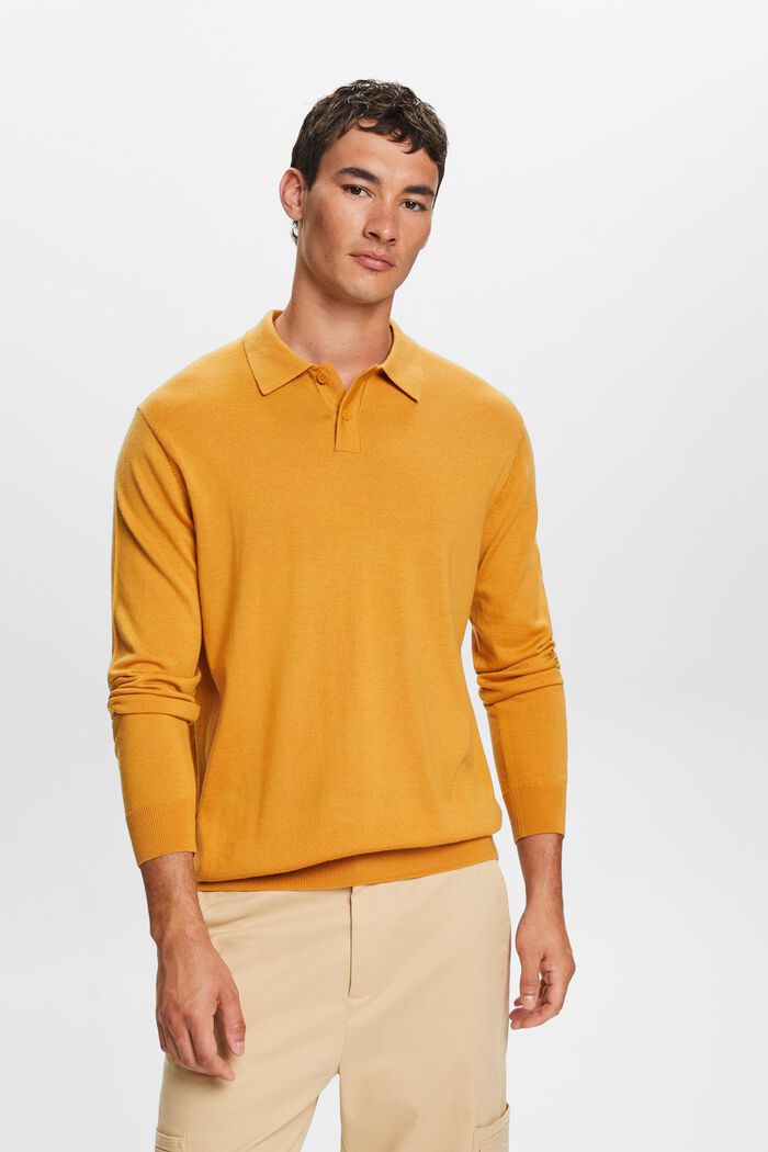 Wollpullover im Polo-Stil