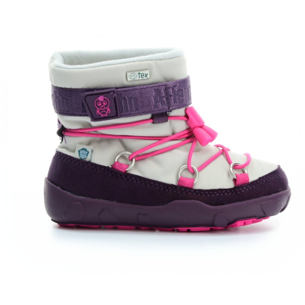 Affenzahn Schneestiefel Vegan Snowy Vogel Grau Winterbarfußschuhe