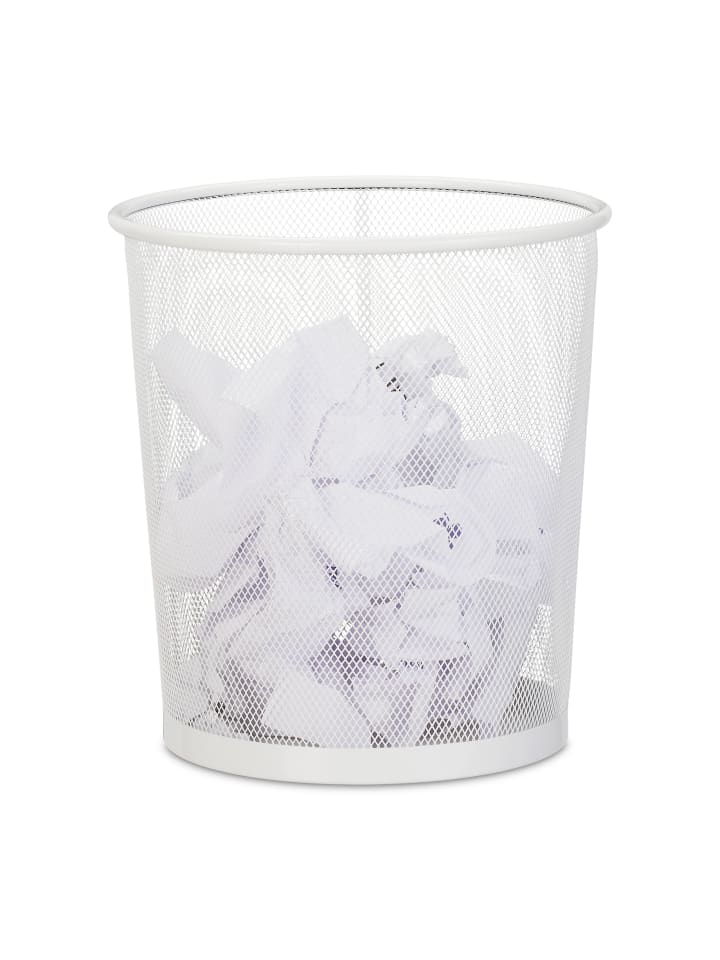 relaxdays Papierkorb in Weiß - Ø 26 cm günstig kaufen onesize
