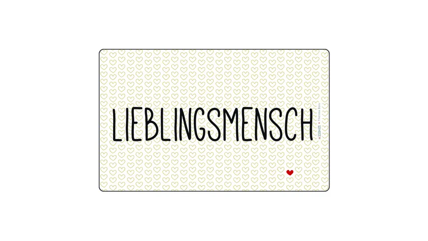 Design@Home Frühstücksbrettchen Lieblingsmensch weiß/ gelb/ rot/ schwarz