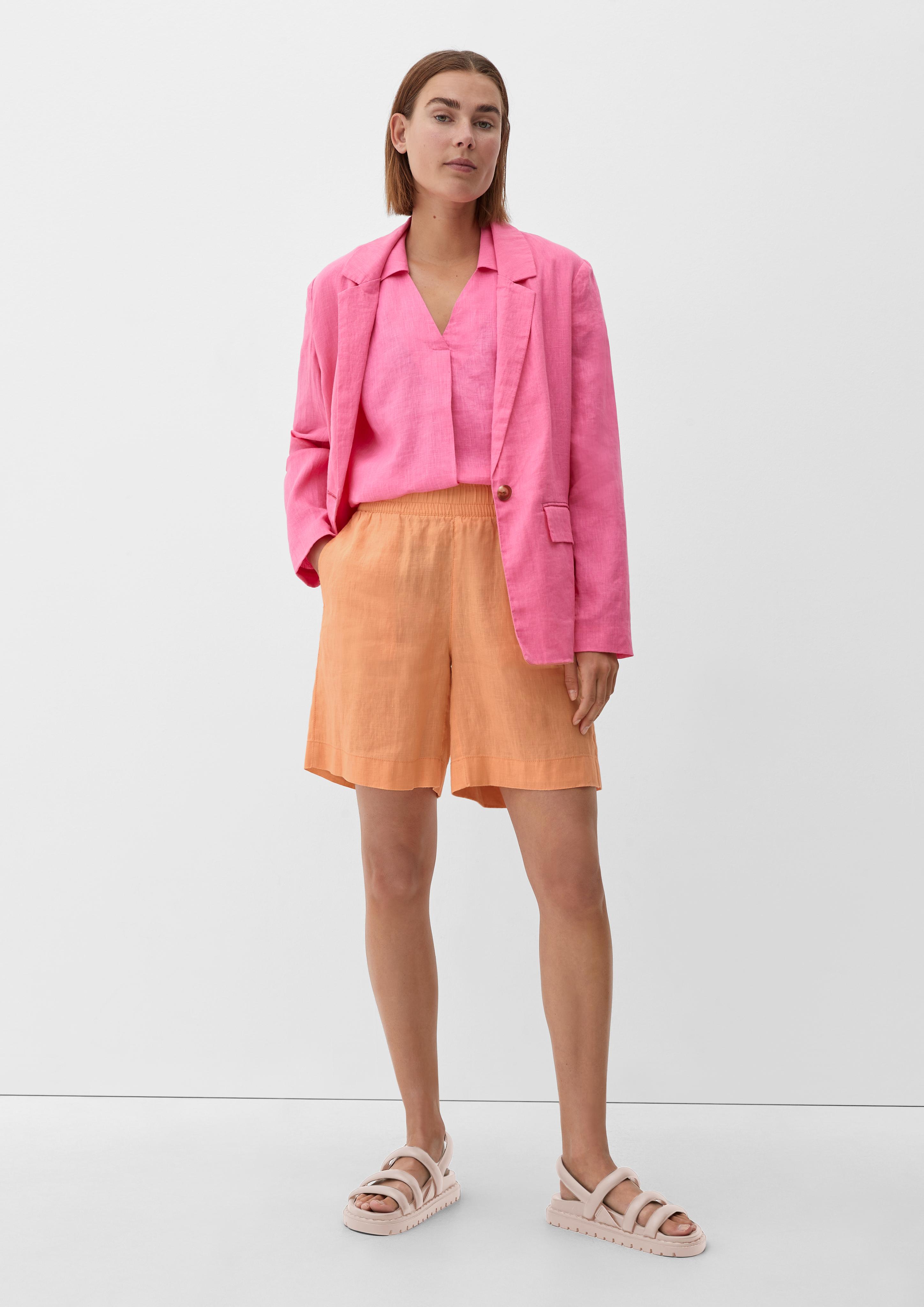 Wide Leg: Shorts aus Leinen  2130965-2115