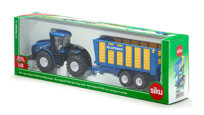 SIKU 1947 Farmer - New Holland Knicklenker mit Anhänger