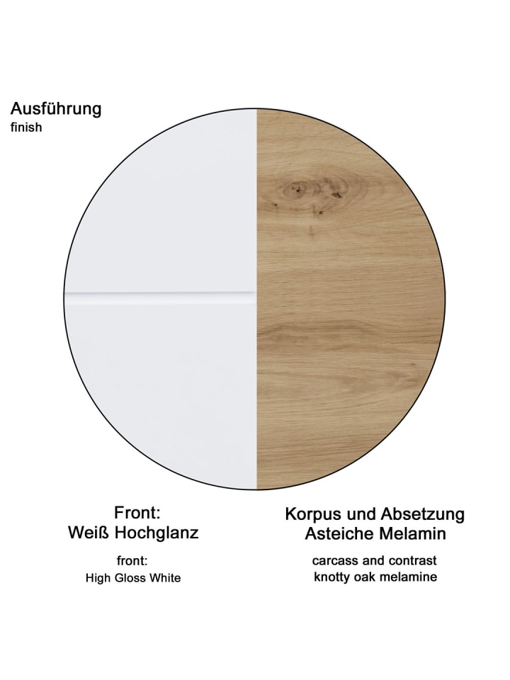ebuy24 Badschrank AmandaMandoBea Eiche Dekor 37 x 31 cm günstig kaufen onesize
