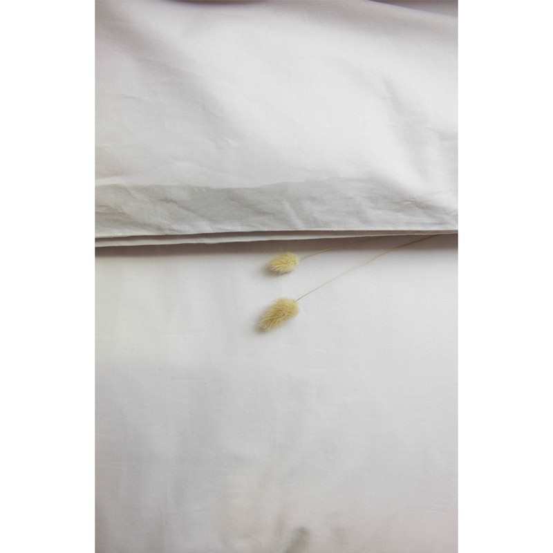 Housse de couette unie en Coton Bio pour lit 1 personne