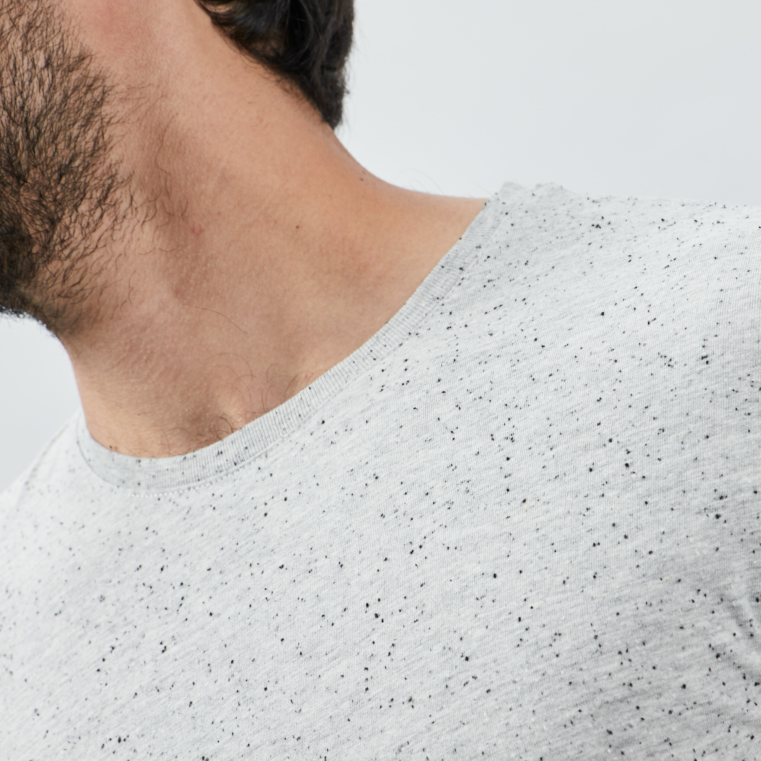 T-shirt manches courtes ivoire homme | La Halle