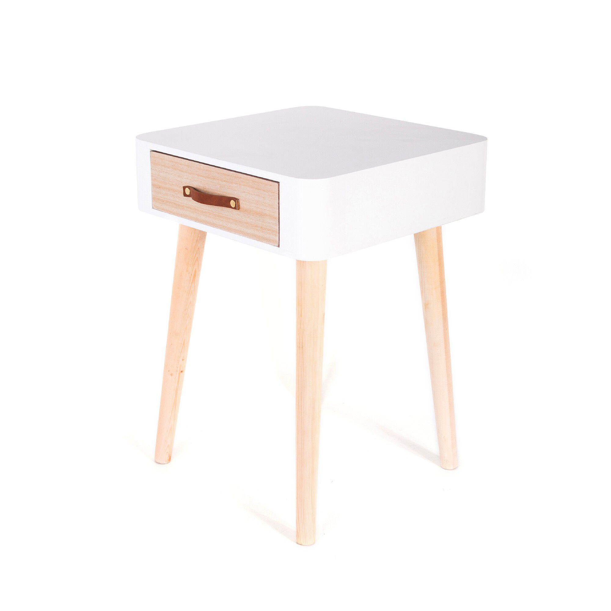 Table de chevet bicolore 1 tiroir