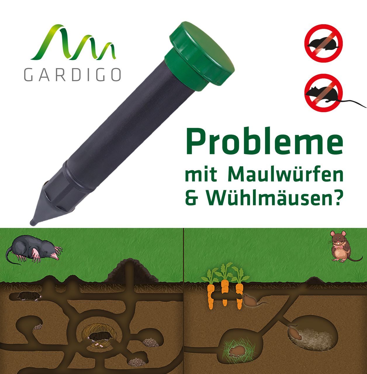 Gardigo Maulwurfabwehr Basic Batteriebetrieb