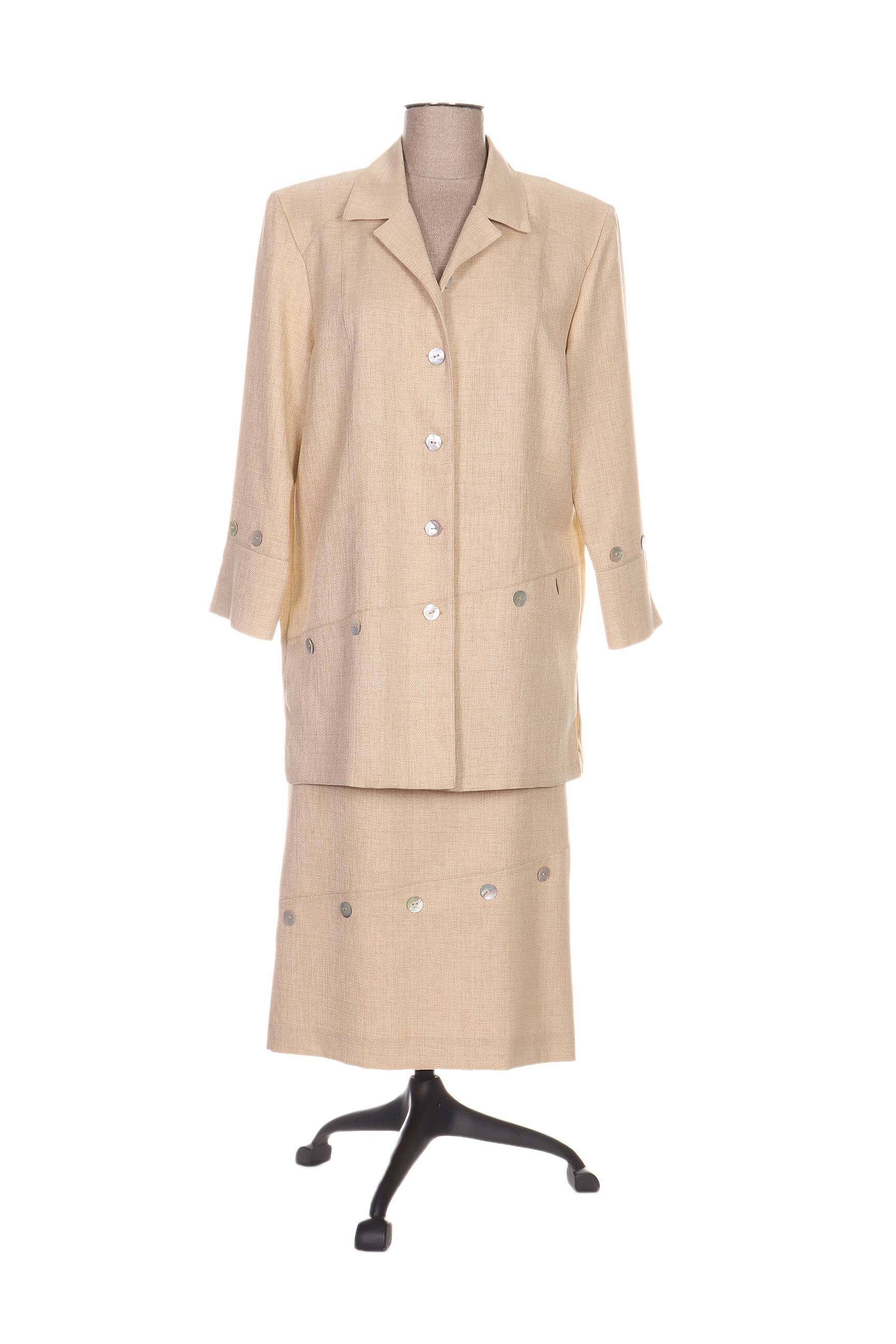 Francoise De France Jupe Veste Femme couleur beige
