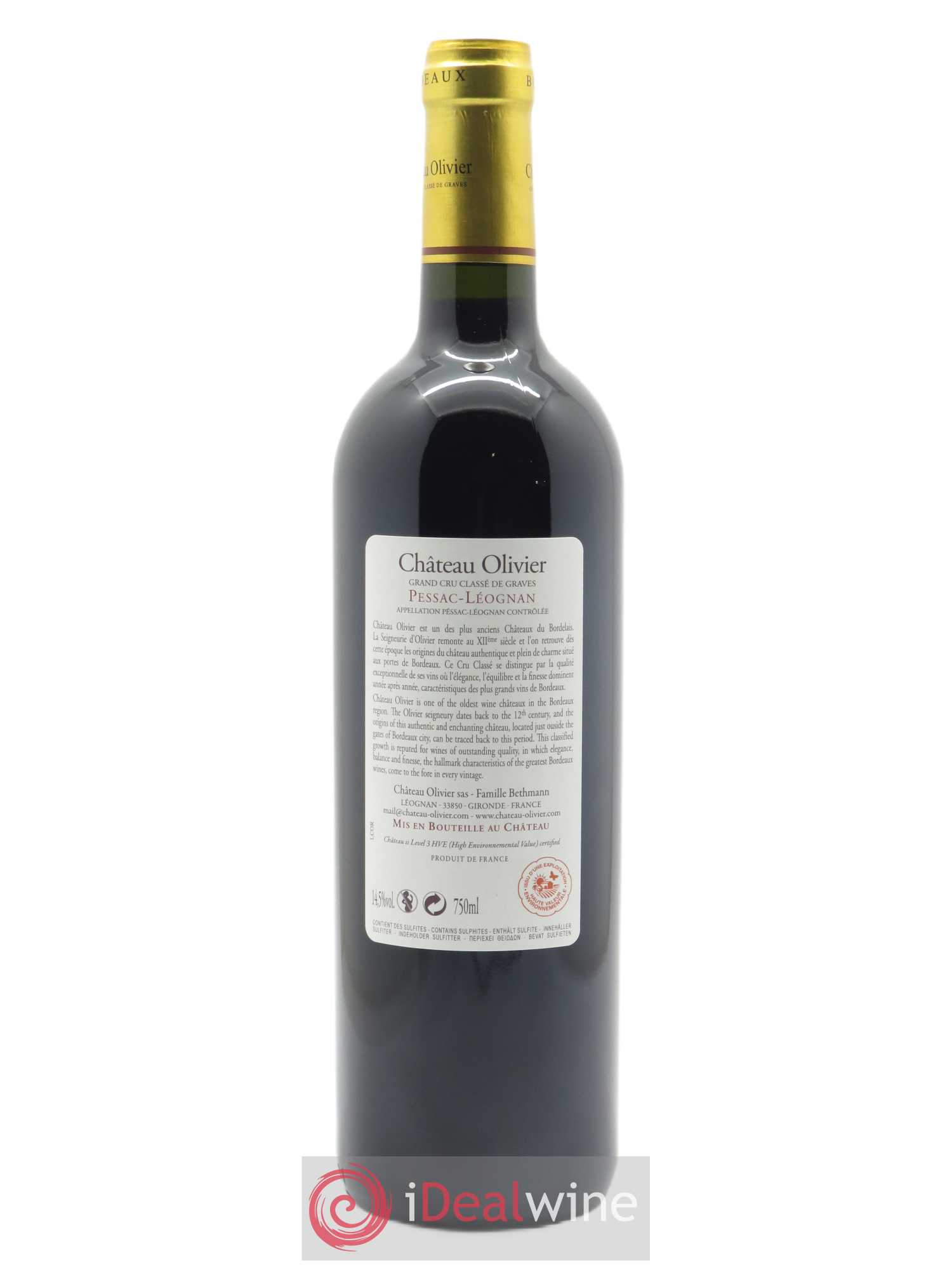 Château Olivier Cru Classé de Graves (CBO à partir de 6 bts) 2018 - Lot de 1 Bouteille