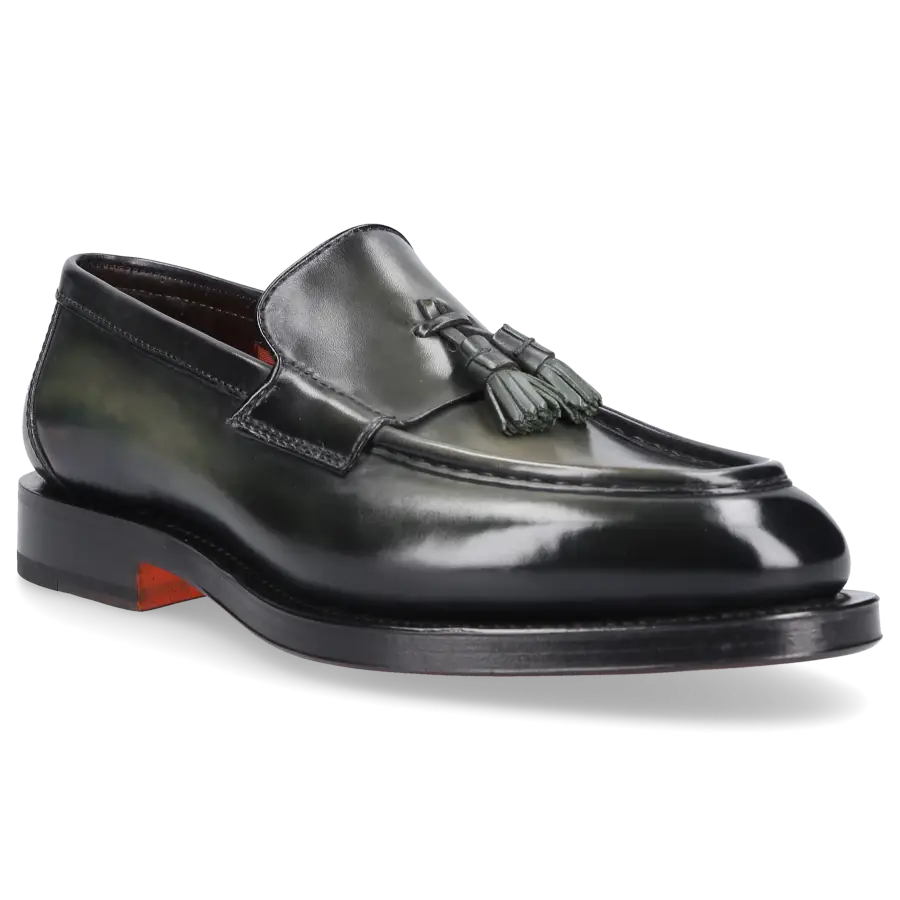 Santoni - Loafer 18358 Kalbsleder - grün