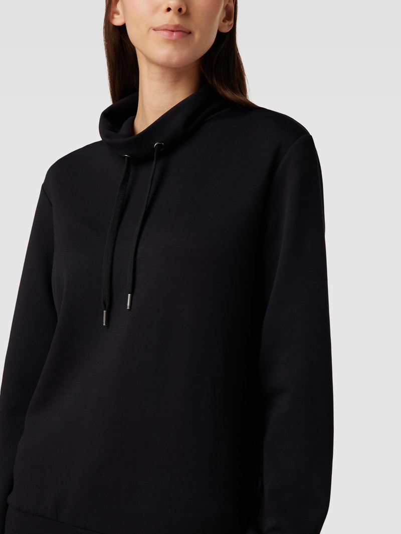 Sweatshirt mit Stehkragen Modell 'Banu' in schwarz