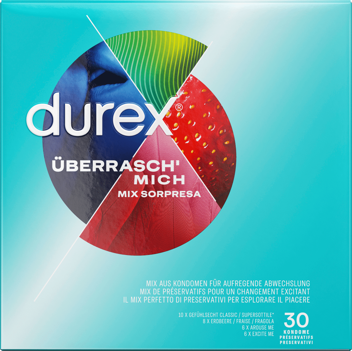 Kondome Mix Überrasch' Mich, Breite 52, 53 & 56mm, 30 St