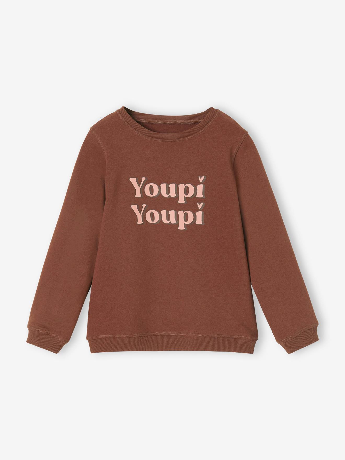 Vertbaudet Mädchen Sweatshirt BASIC - braun-soeurs de coeur