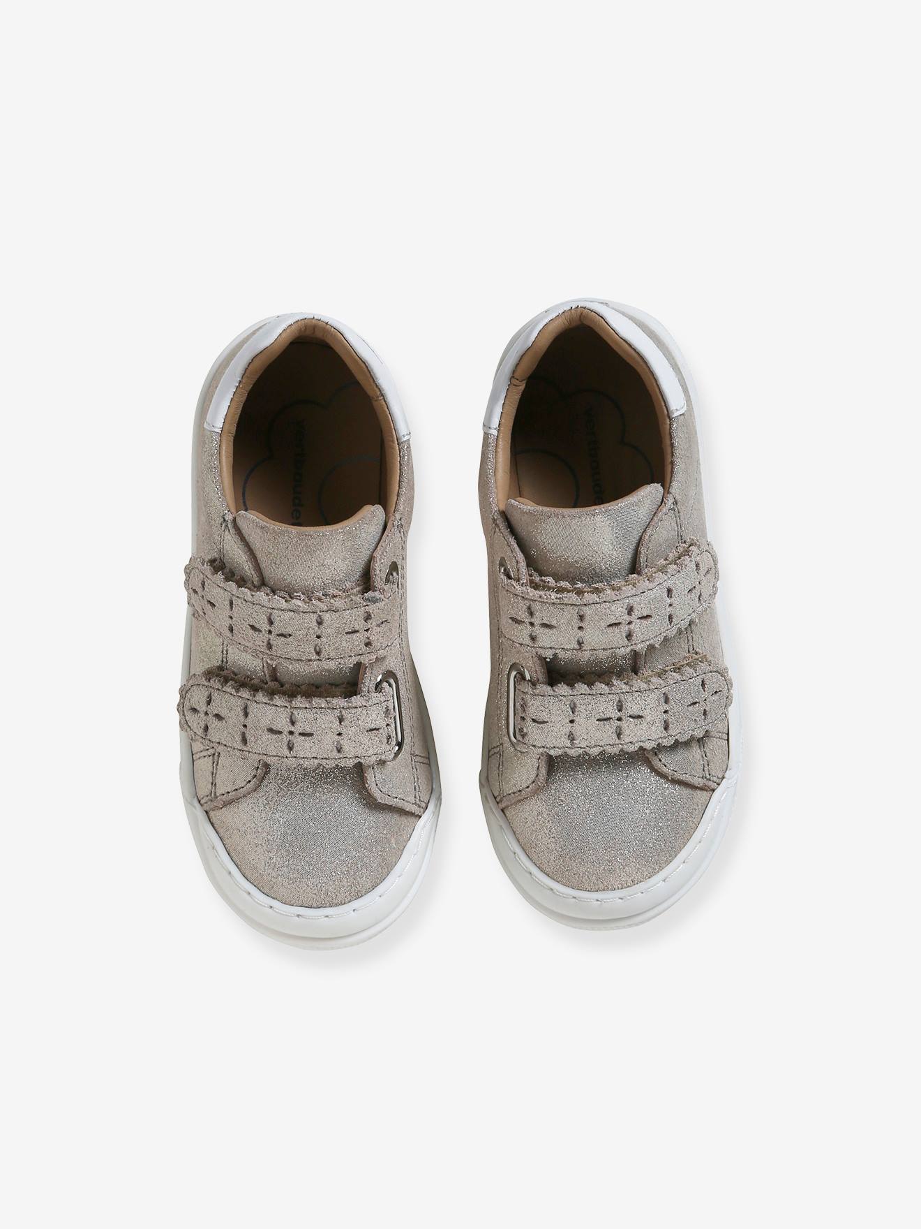 Vertbaudet Mädchen Klett-Sneakers mit Anziehtrick - gold