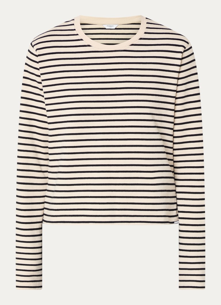 Penn & Ink long-sleeved shirt with stripe print