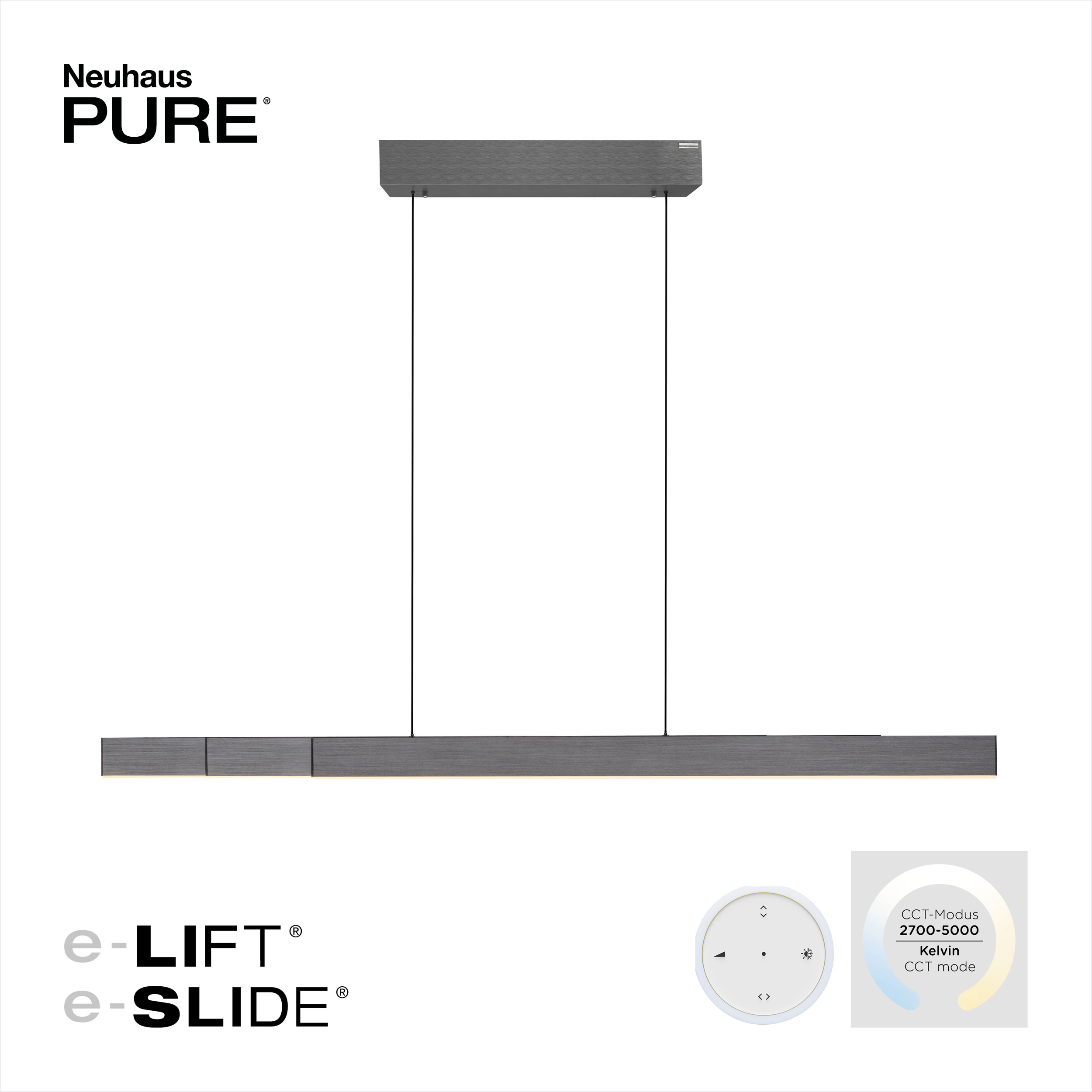PURELED-Pendelleuchte 3flg