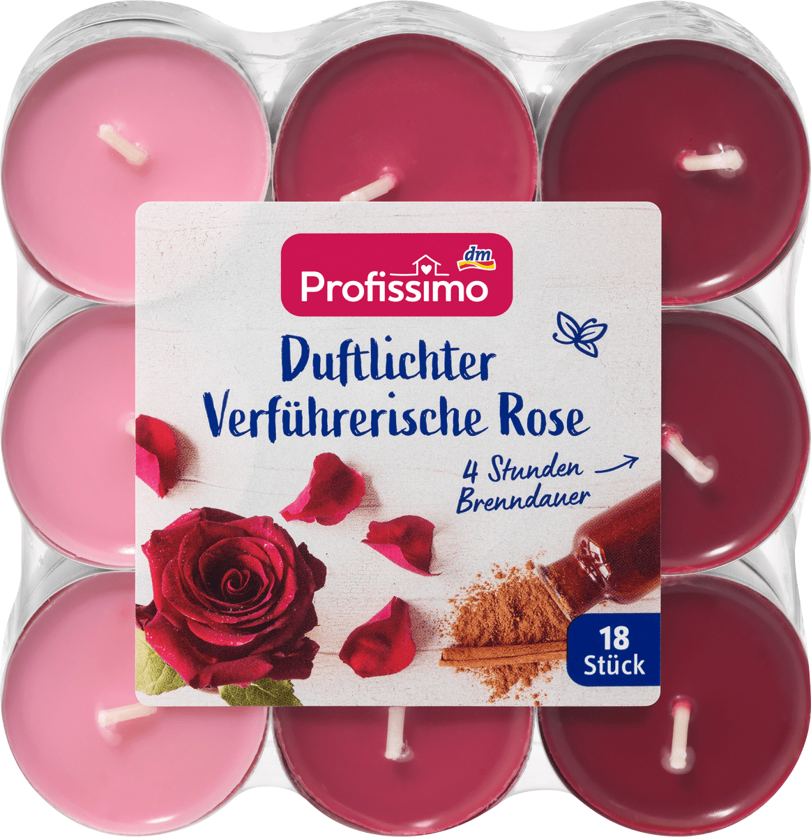 Duftlichter verführerische Rose Alu, 18 St