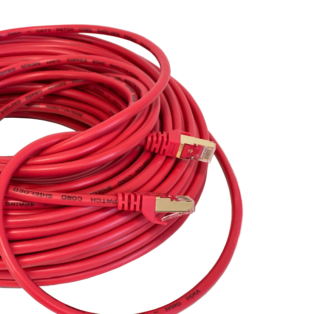 Vago-Tools CAT7 Patchkabel Netzwerkkabel rot 5m rund