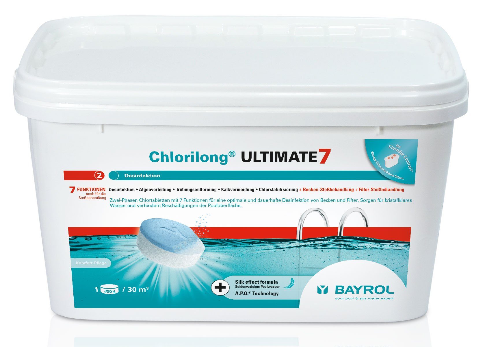 Bayrol Poolpflege Chlorilong® ULTIMATE7 Tabs à 300g 4,8kg
