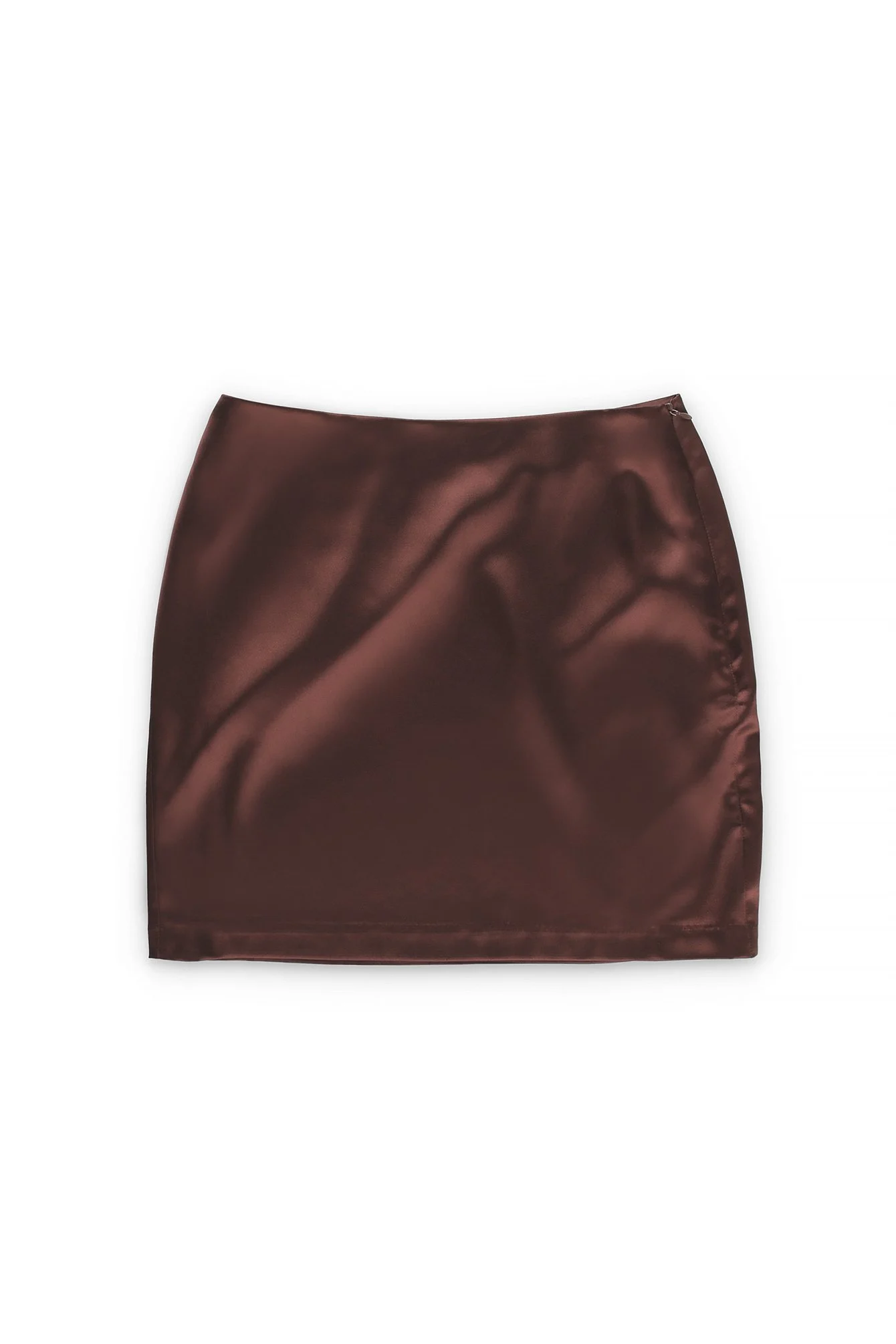 Hoch taillierter Satin-Minirock