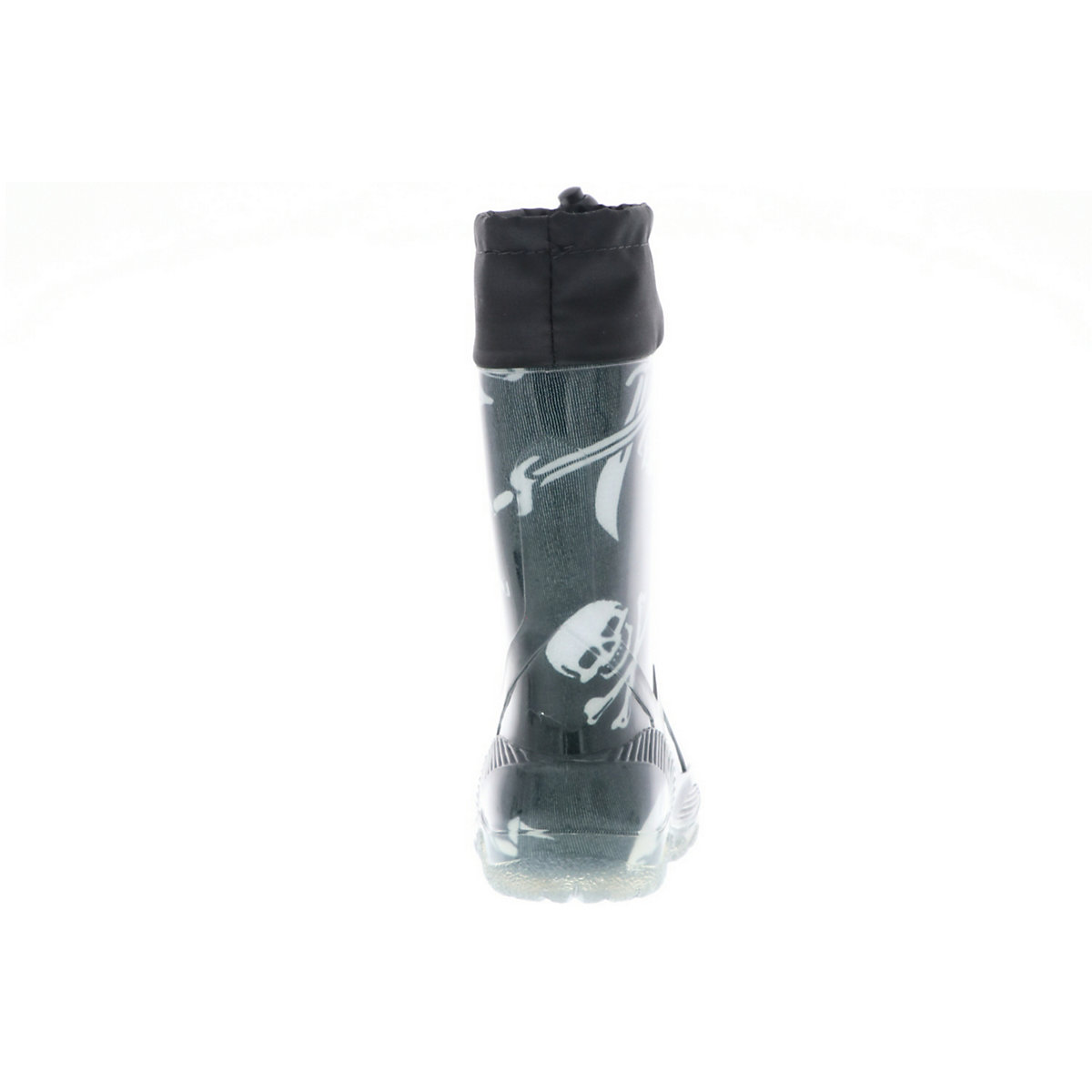 Kinder Mädchen Jungen wasserdichte Gummistiefel Regenschuhe Stiefelette Pirat Totenkopf schwarz/weiß