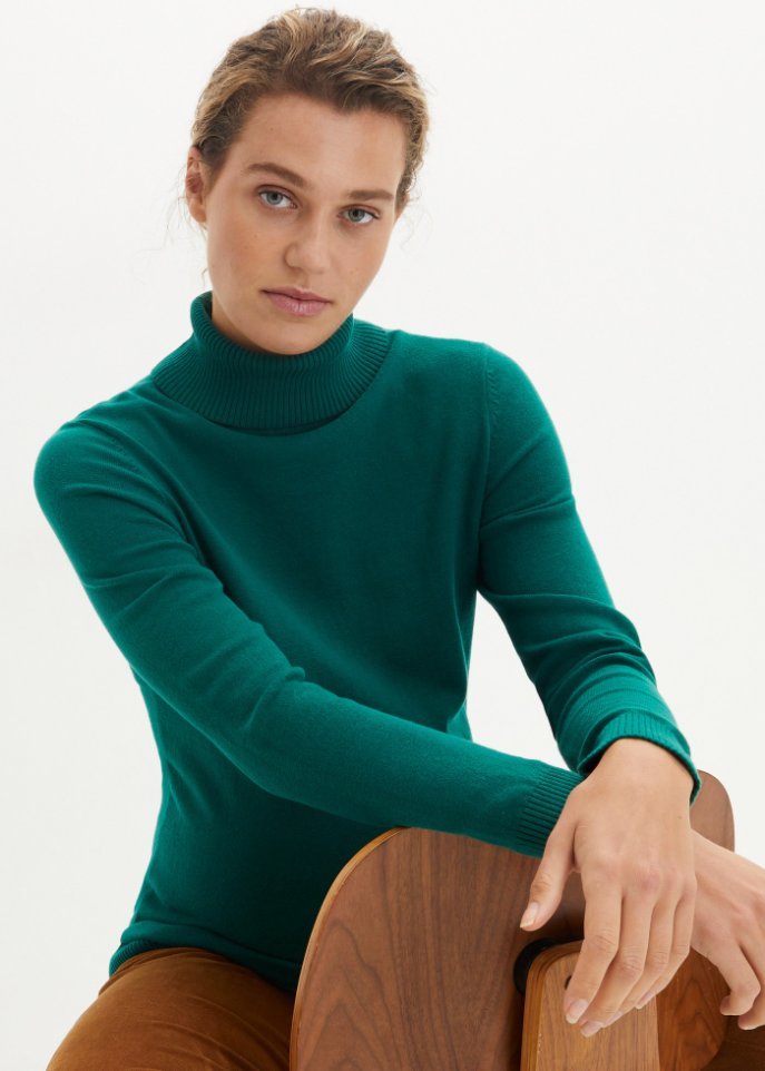 Umstandsstrickpullover mit Rollkragen