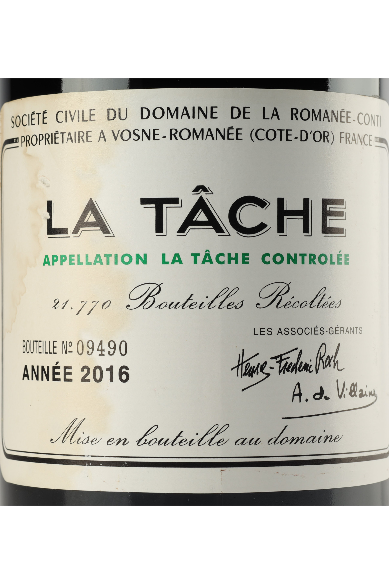 Domaine De La Romanee Conti 2016, La Tache