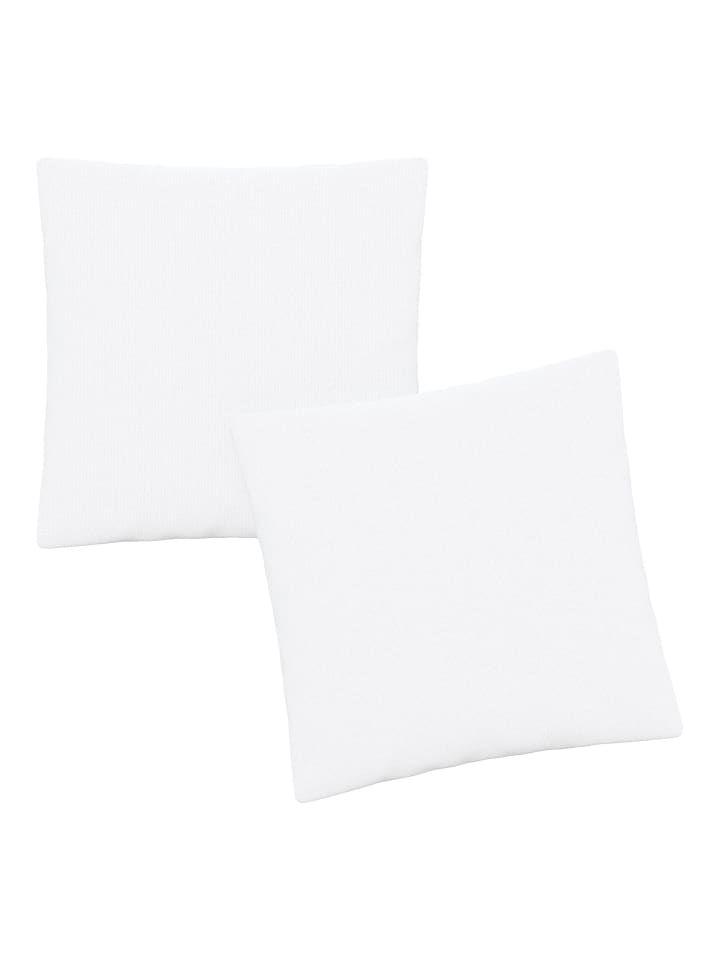 GMD Living 2er Set Jersey Kissenhüllen JESBERG in Farbe Weiß  günstig kaufen