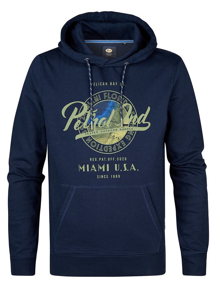 Petrol Hoodie in Dunkelblau günstig kaufen