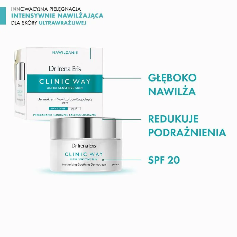 Dr Irena Eris Clinic Way hidratantna i umirujuća dnevna krema SPF 20