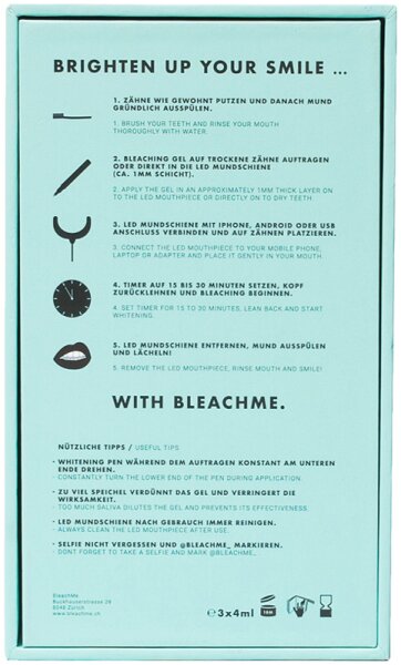BleachMe Teeth Whitening Kit Zahnaufhellung für zu Hause Zahnaufheller