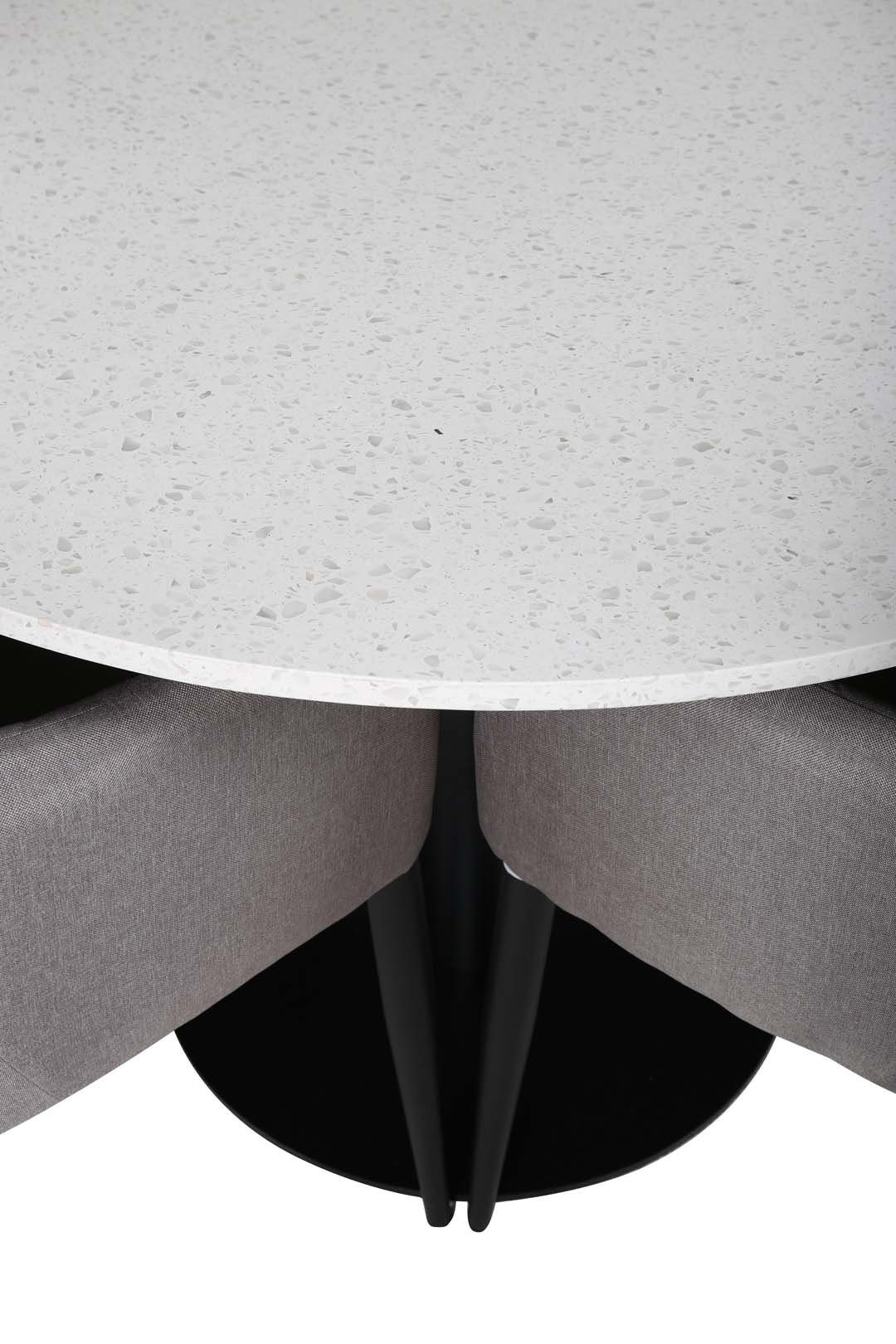 ebuy24 Essgruppe Razzia Essgruppe Tisch weiß und 4 Comfort Stühle g