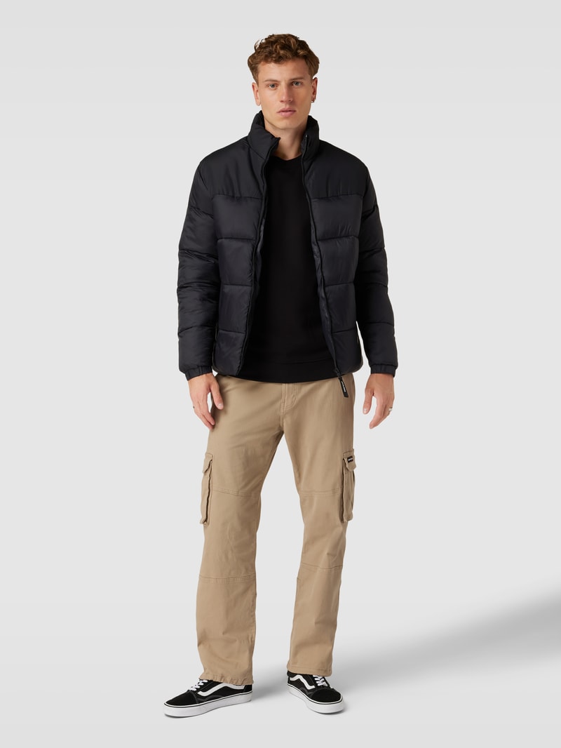 Steppjacke mit Stehkragen Modell 'ETOBY' in schwarz