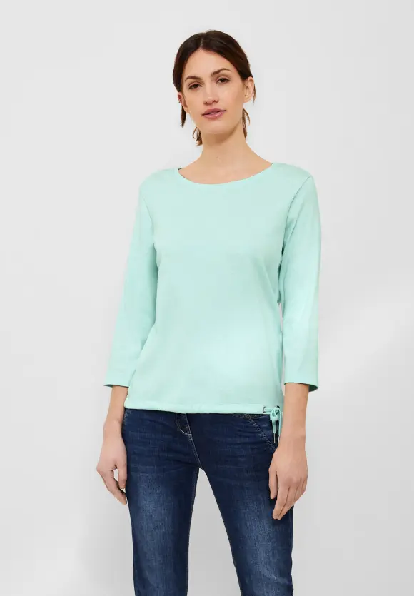 CECIL Rippshirt mit 3/4 Ärmel