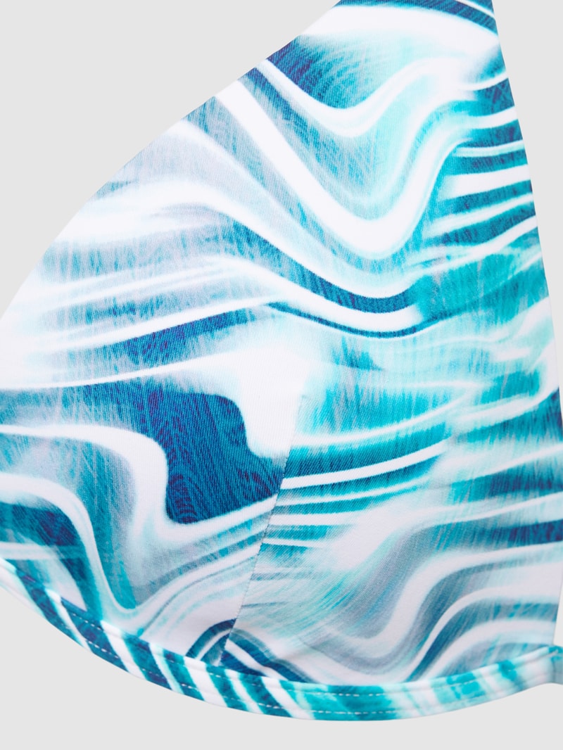 Bikini-Oberteil mit Allover-Muster in blau