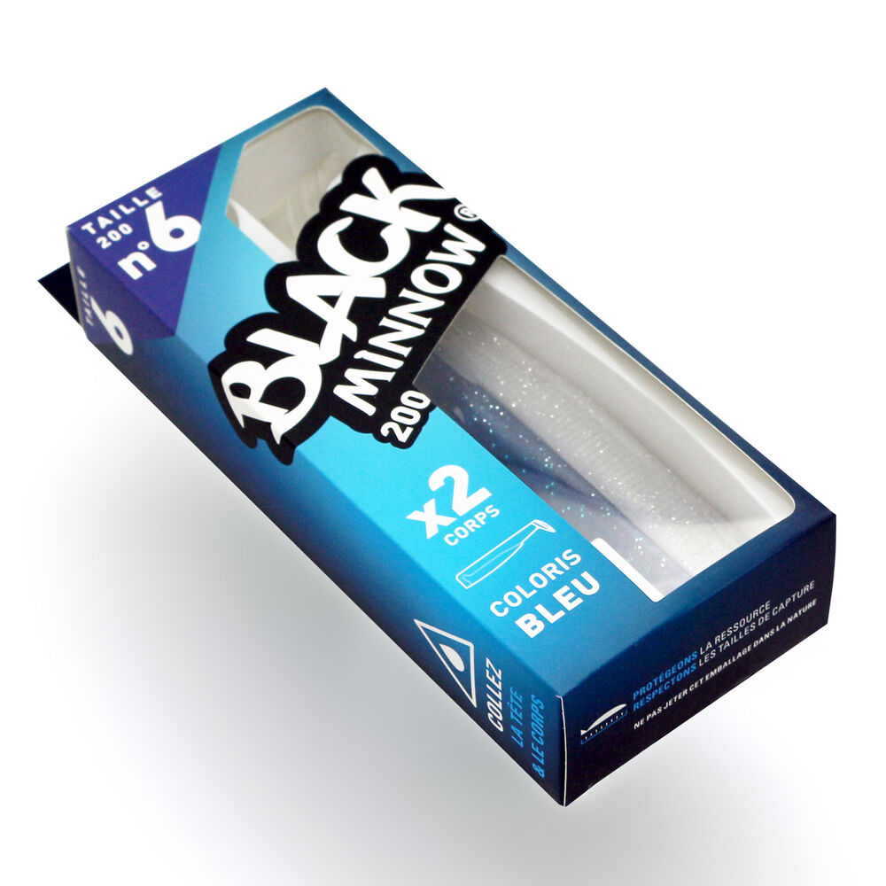 Fiiish Softbait, schwarzer Minnow-Körper, 200 g, 20 cm (x2)