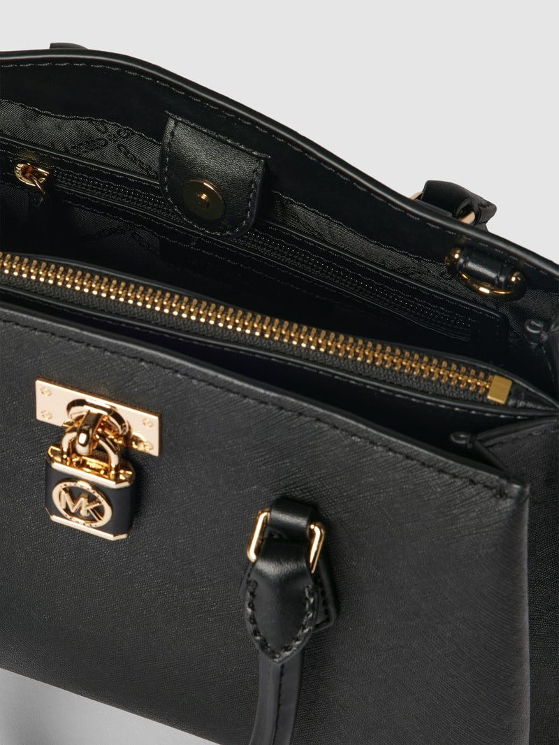 Handtasche mit Logo-Detail Modell 'RUBY' in schwarz