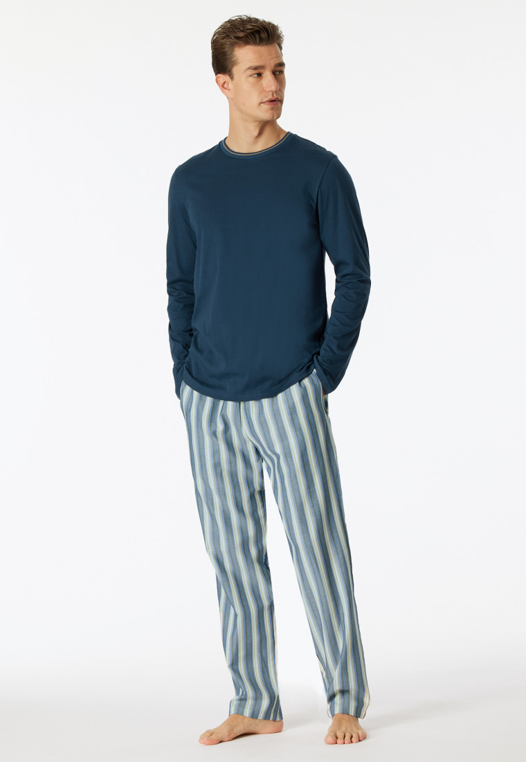 Schlafanzug lang Organic Cotton Streifen admiral - selected! premium