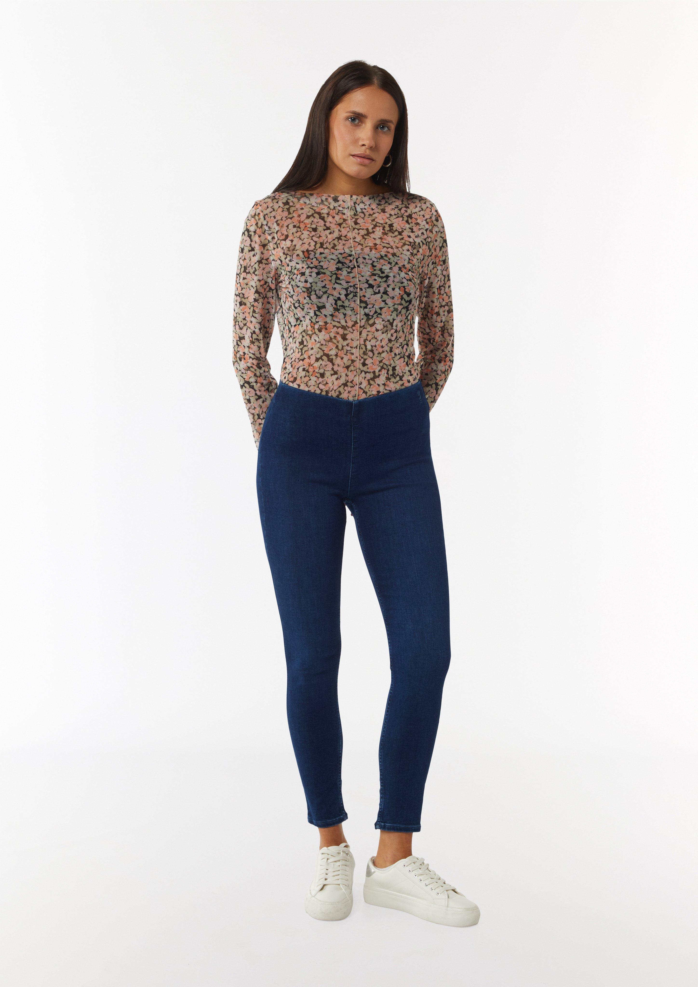 Super-Skinny-Jeans aus Baumwollstretch - blau